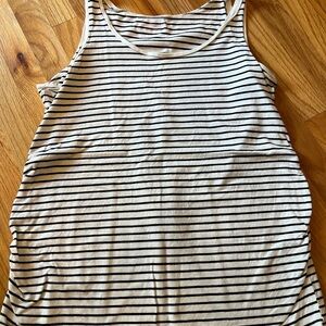 Motherhood Maternity White & Black Tank Top - XL